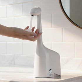 Fusunloh automatic foaming soap dispenser front view showing touchless handwashing convenience