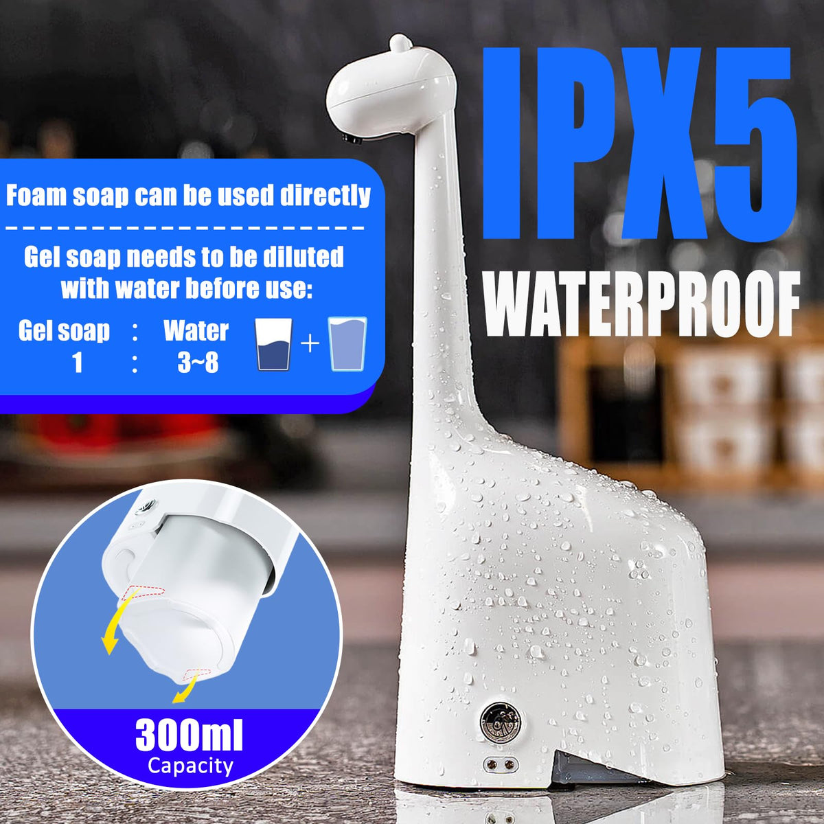 Fusunloh compatible with diluted cleansers; foaming soap friendly