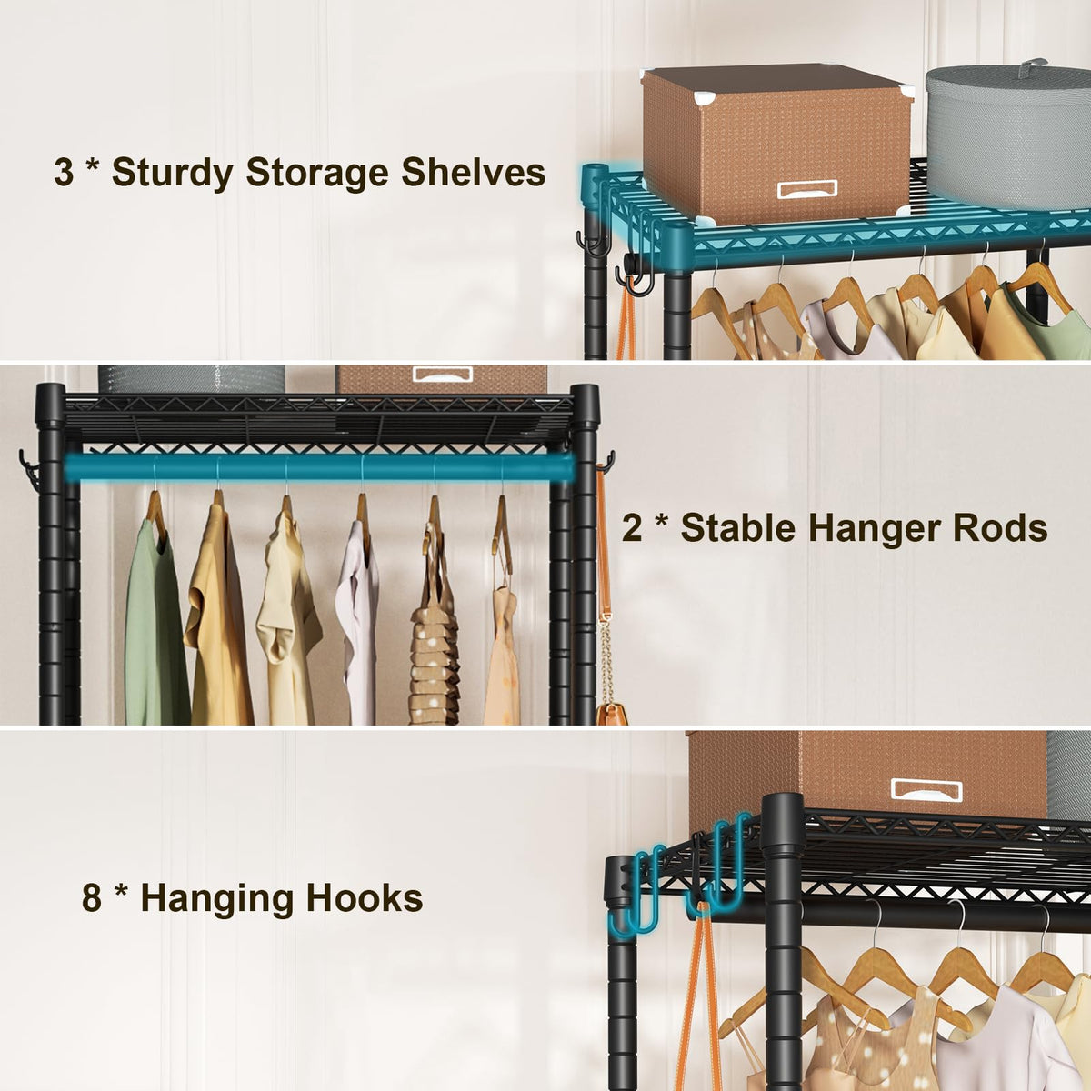 FUTASSI P3 Mini Rolling Rack assembly process shown for quick setup