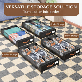 Futego black two-pack storage containers offer versatile organization across rooms.