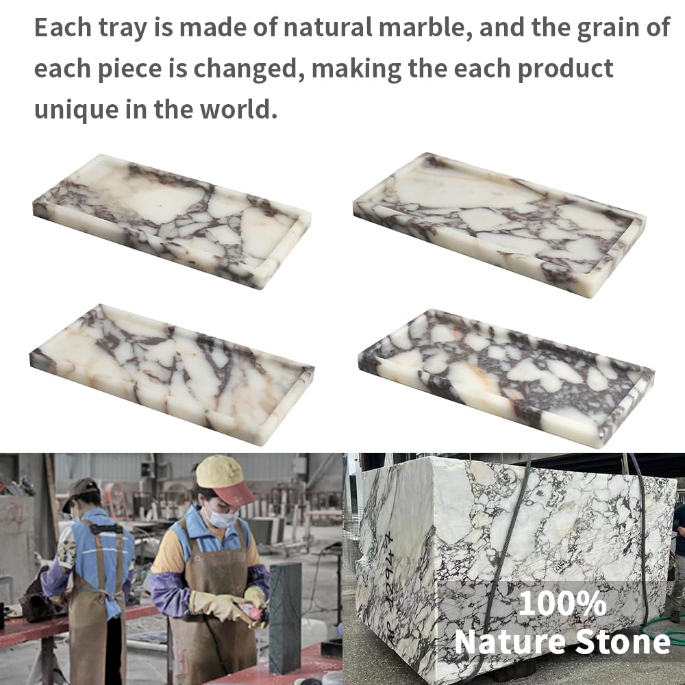FutureStone Calacatta Viola marble tray anti-slip bottom prevents slips on counters