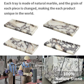 FutureStone Calacatta Viola marble tray anti-slip bottom prevents slips on counters