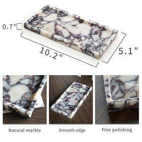 FutureStone Calacatta Viola marble tray close-up pattern showing natural texture for premium decor