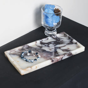FutureStone Calacatta Viola marble tray compact 260x130 mm organizer for small spaces