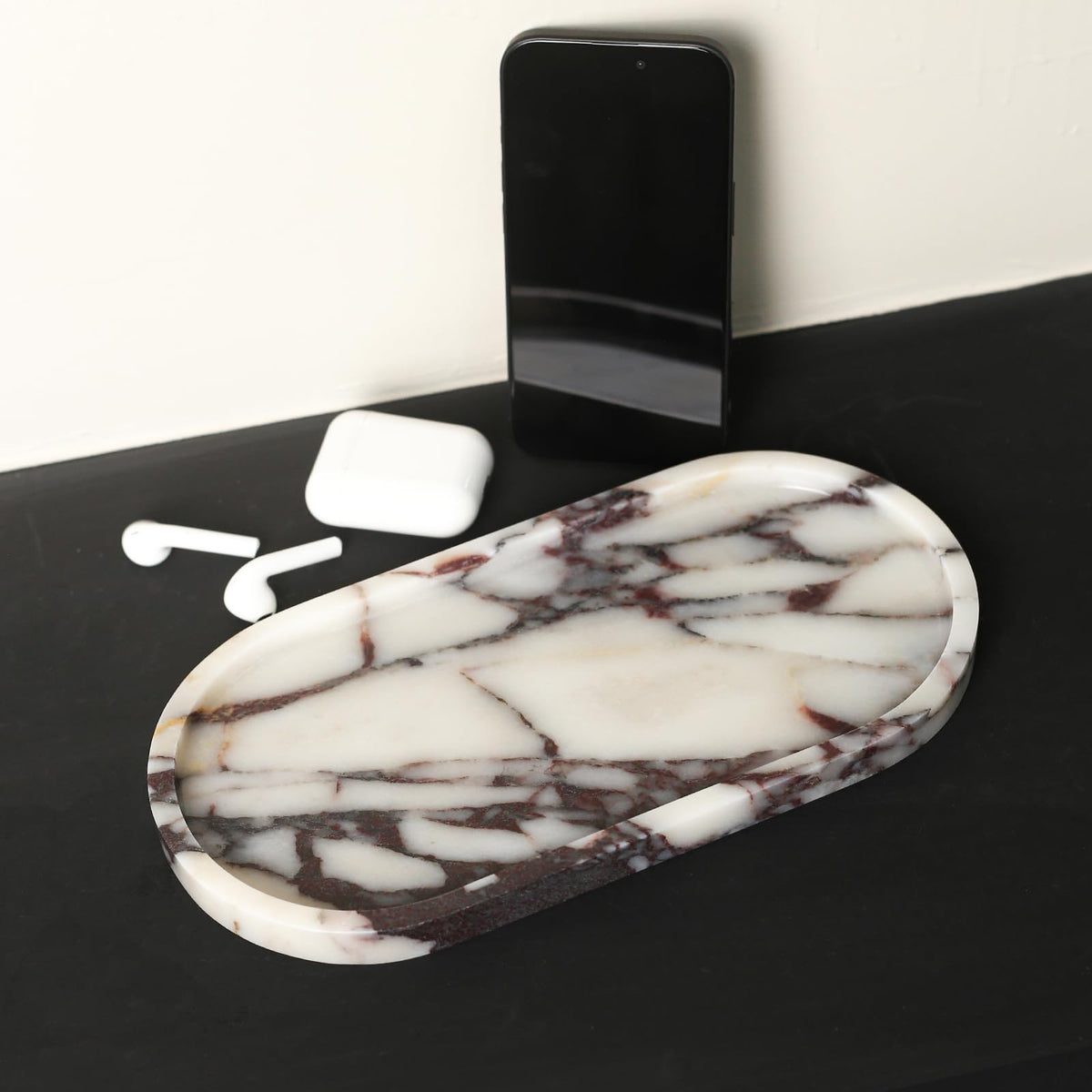 FutureStone Calacatta Viola tray ready for display and use