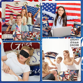 FuWeave machine-washable Memorial Day pillow cover for easy cleaning