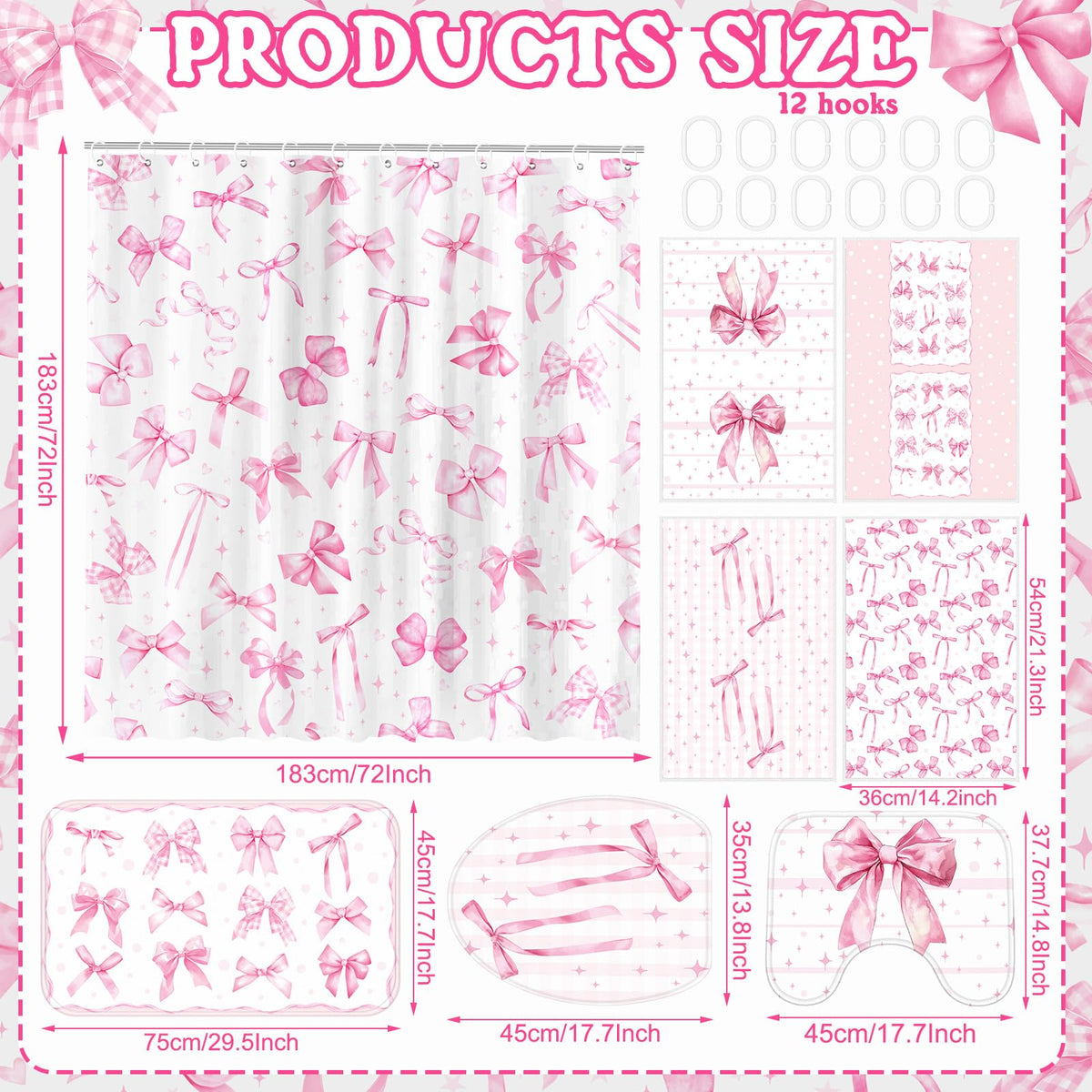 FuWeave pink bow pattern closeup shows crisp print quality