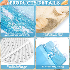 FuWeave toilet lid cover with ocean motif for coordinated look