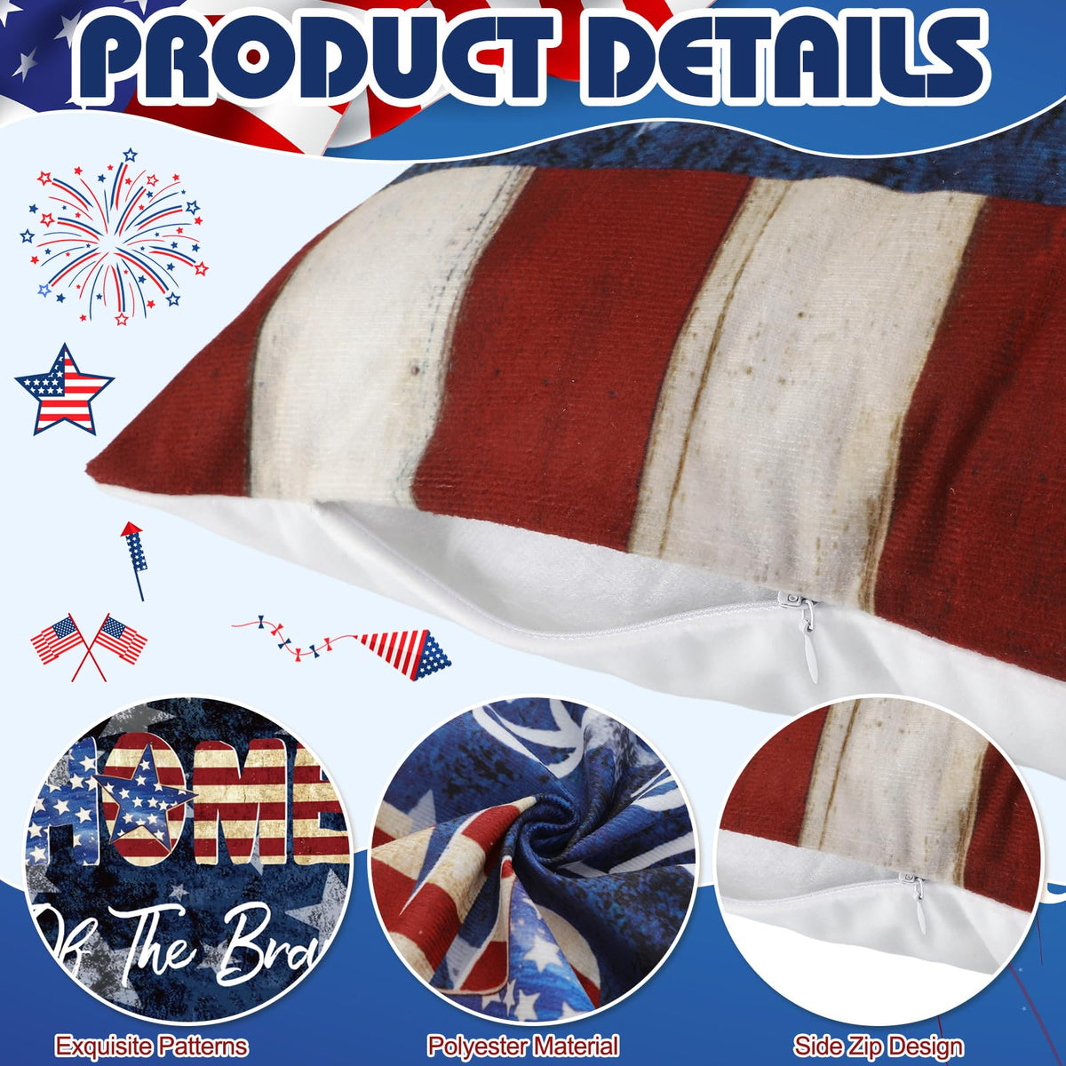 FuWeave vintage eagle and flag motifs elevate bedroom decor