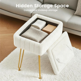 FUXA hidden storage compartment keeps brushes, remotes, and accessories neatly within reach.