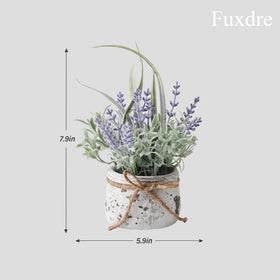 Fuxdre mini artificial lavender two-pack on a dining table display.
