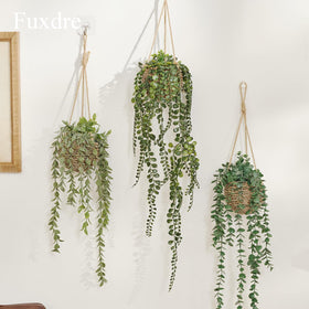 Fuxdre wall-mount living room decor setup displaying compact greenery for space-saving style