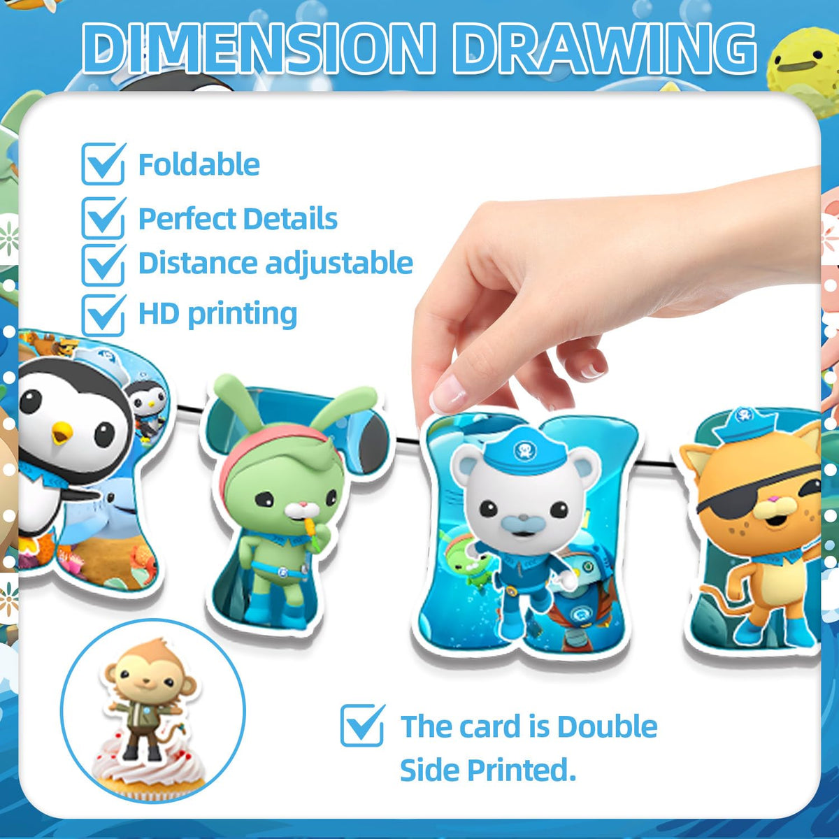 Fuyhiuous Octonauts balloon set provides colorful accents for festive photos.
