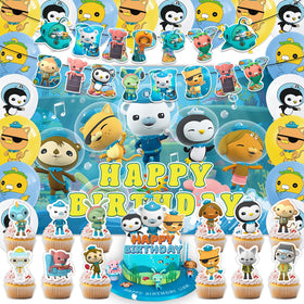 Fuyhiuous Octonauts banner adds a bright centerpiece for a birthday party.