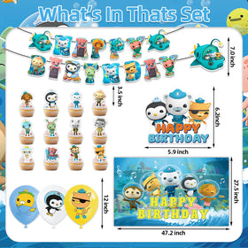 Fuyhiuous Octonauts blackdrop creates a photo-ready backdrop for celebrations.