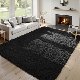 Fuzziness 8x10 rug is easy to care with light vacuum or damp cloth