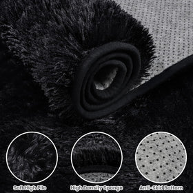 Nursery playroom setup with Fuzziness 8x10 rug inviting safe play