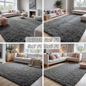 Fuzziness easy-care rug seen with cleaning wipe showcases simple maintenance
