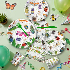 FVABO bug birthday background creates a photo-ready scene for adventures in nature.