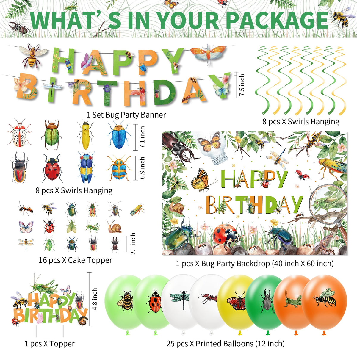 FVABO bug birthday napkins bring soft, absorbent layer for quick cleanups during celebrations.