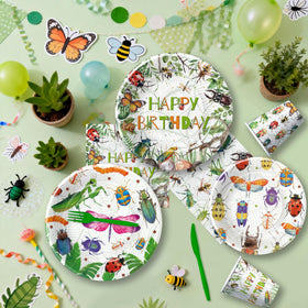FVABO bug birthday tablecloth protects surfaces while adding nature-inspired decor.