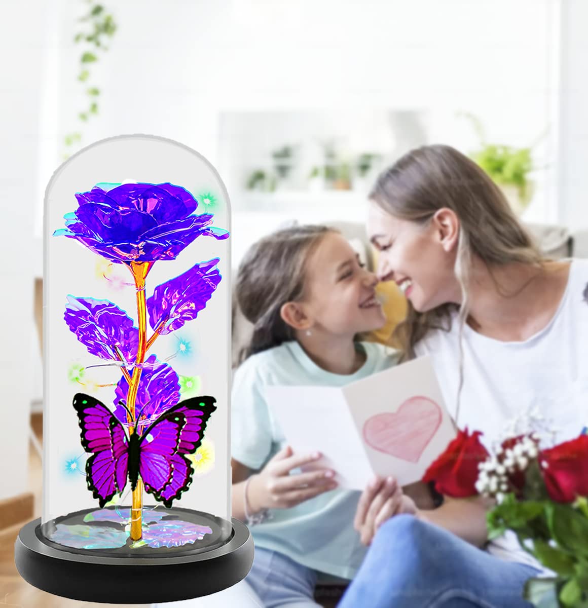 Fvawe rose gift from daughter becomes a memorable keepsake.
