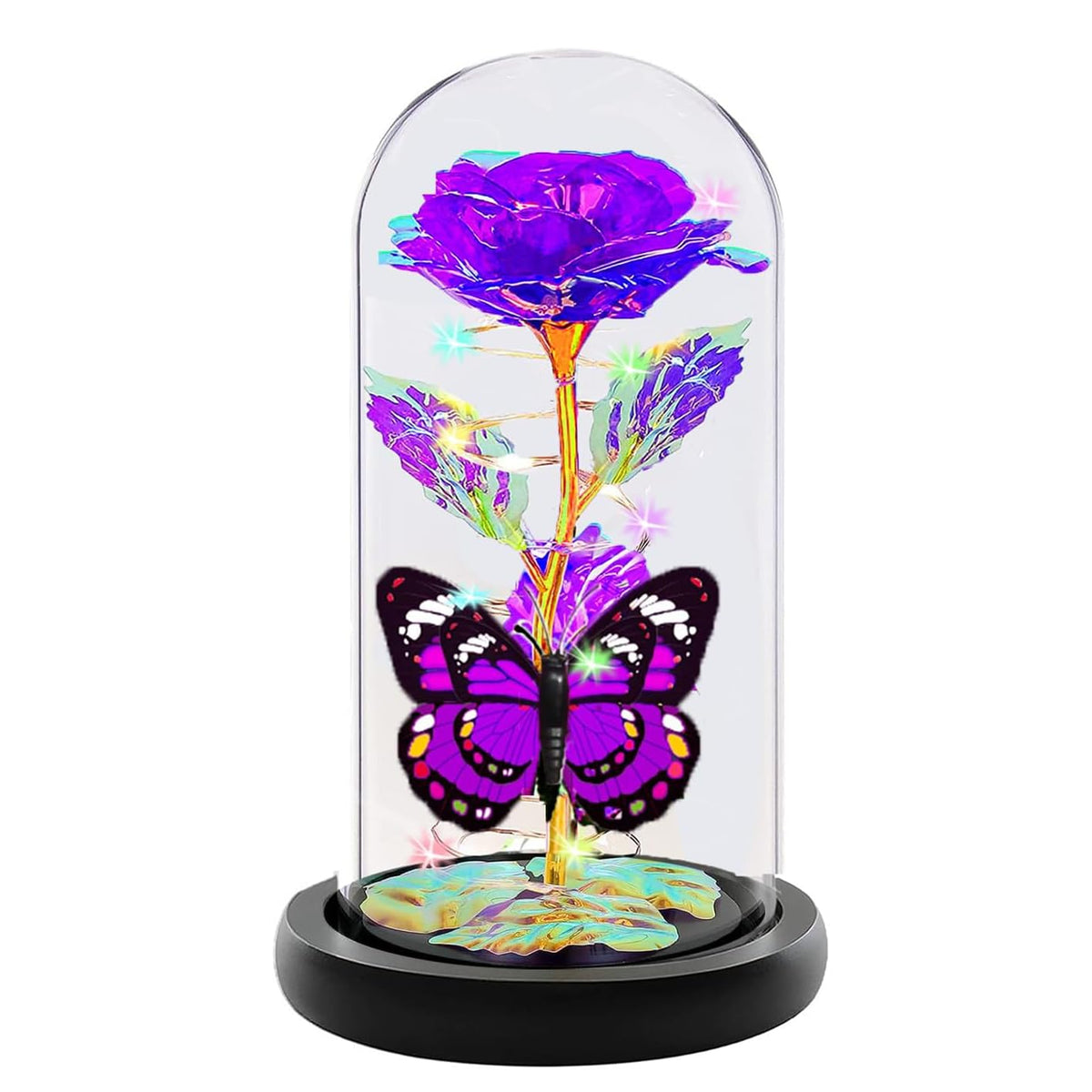 Fvawe galaxy crystal light-up rose dome adds magical ambience