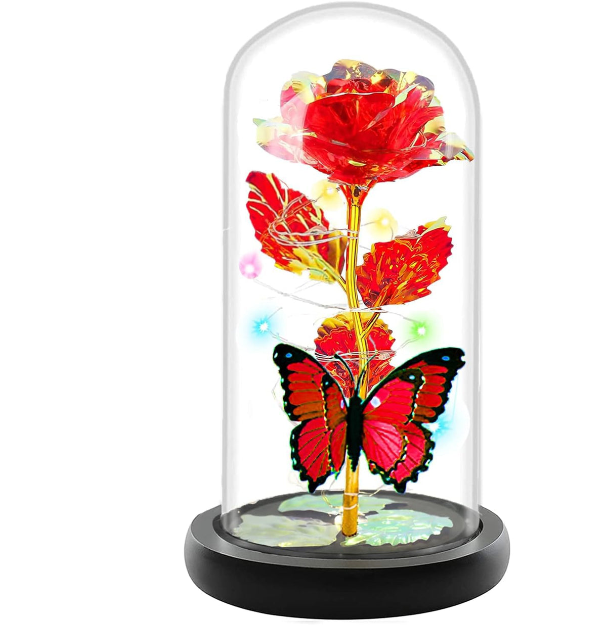 Fvawe galaxy crystal light-up rose with soft bedside glow.