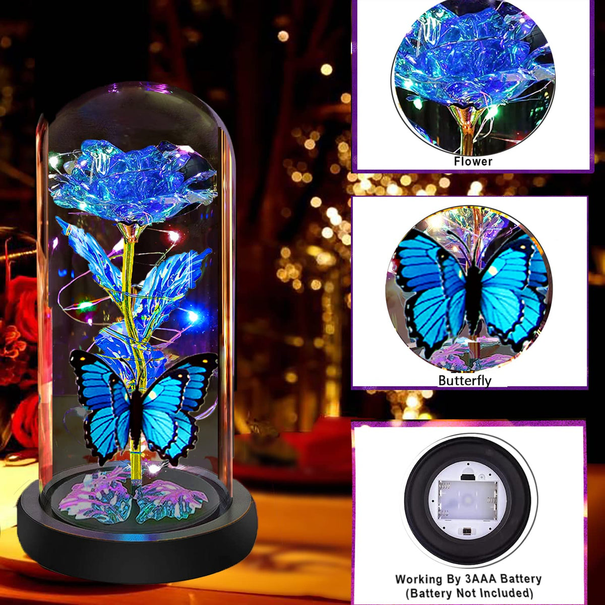fvawe mothers-day rose with light-dome creates a lasting keepsake.