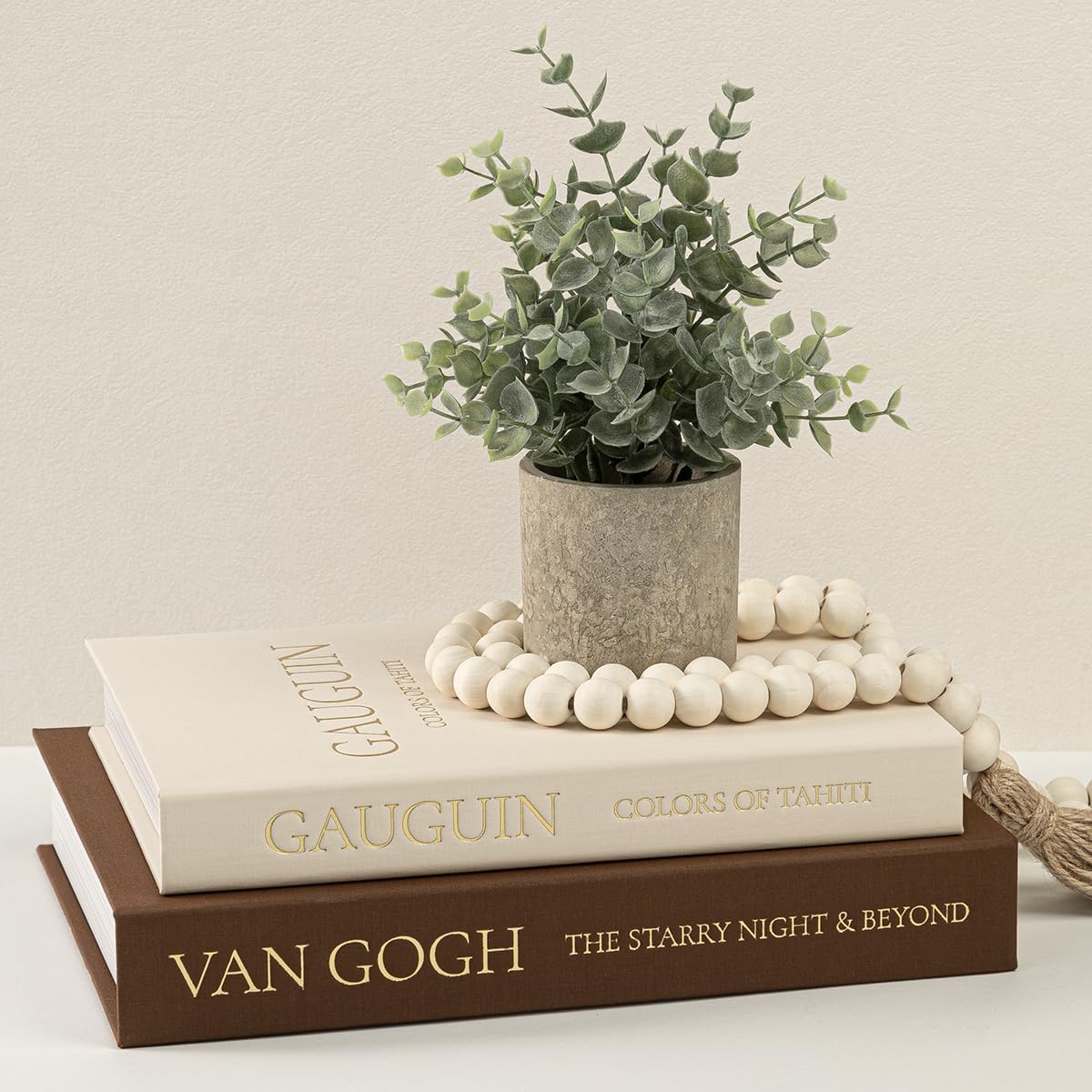 Fveuc decorative book set with Van Gogh art for elegant coffee table display