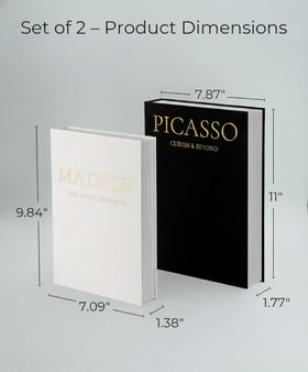 Fveuc linen decorative book with hidden storage, small size for compact clutter concealment.