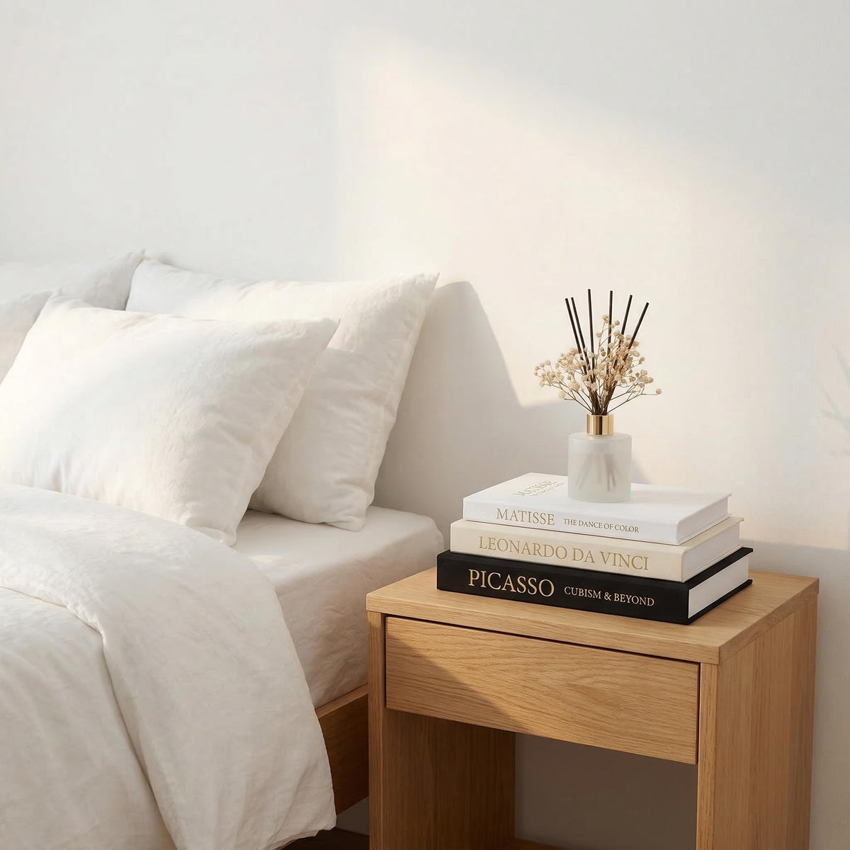 Fveuc Linen Faux Book Box Set black beige white palette styling option