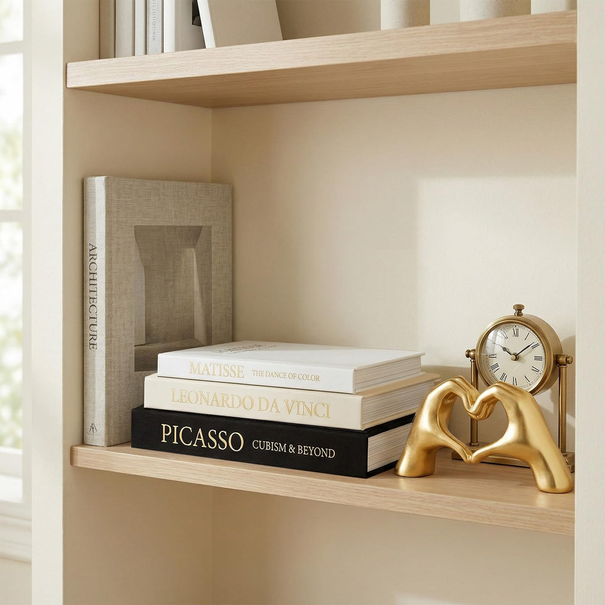 Fveuc Linen Faux Book Box Set modern aesthetic complements contemporary rooms