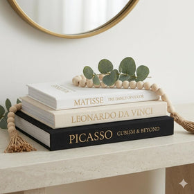 Fveuc Linen Faux Book Box Set ready to display gift-ready decor