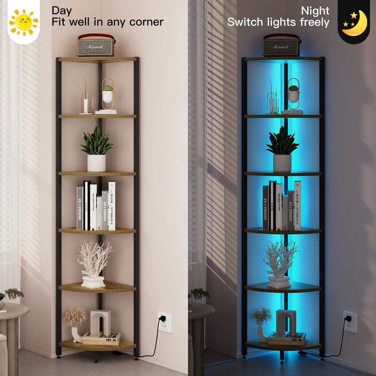 FviMzailon engineered wood shelves provide reliable support