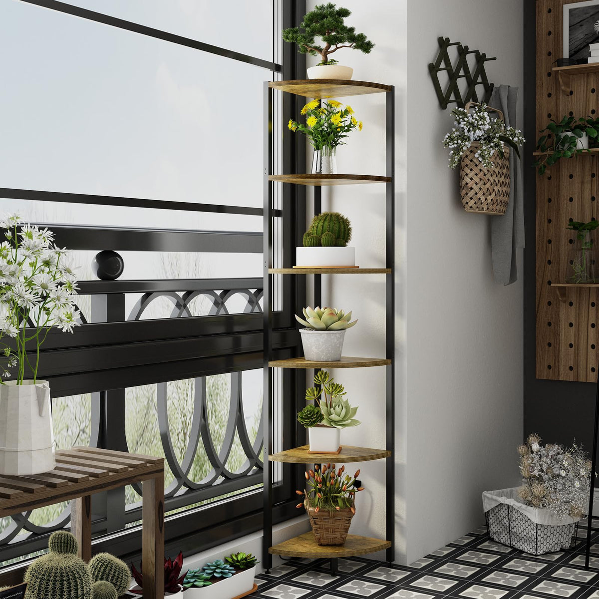 FviMzailon six tiers organize books, plants, photos, and more