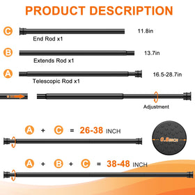 Fvonzn tension rod installation demonstration without tools for quick setup.