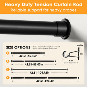 FVONZN rod with rubber end caps protecting walls during setup