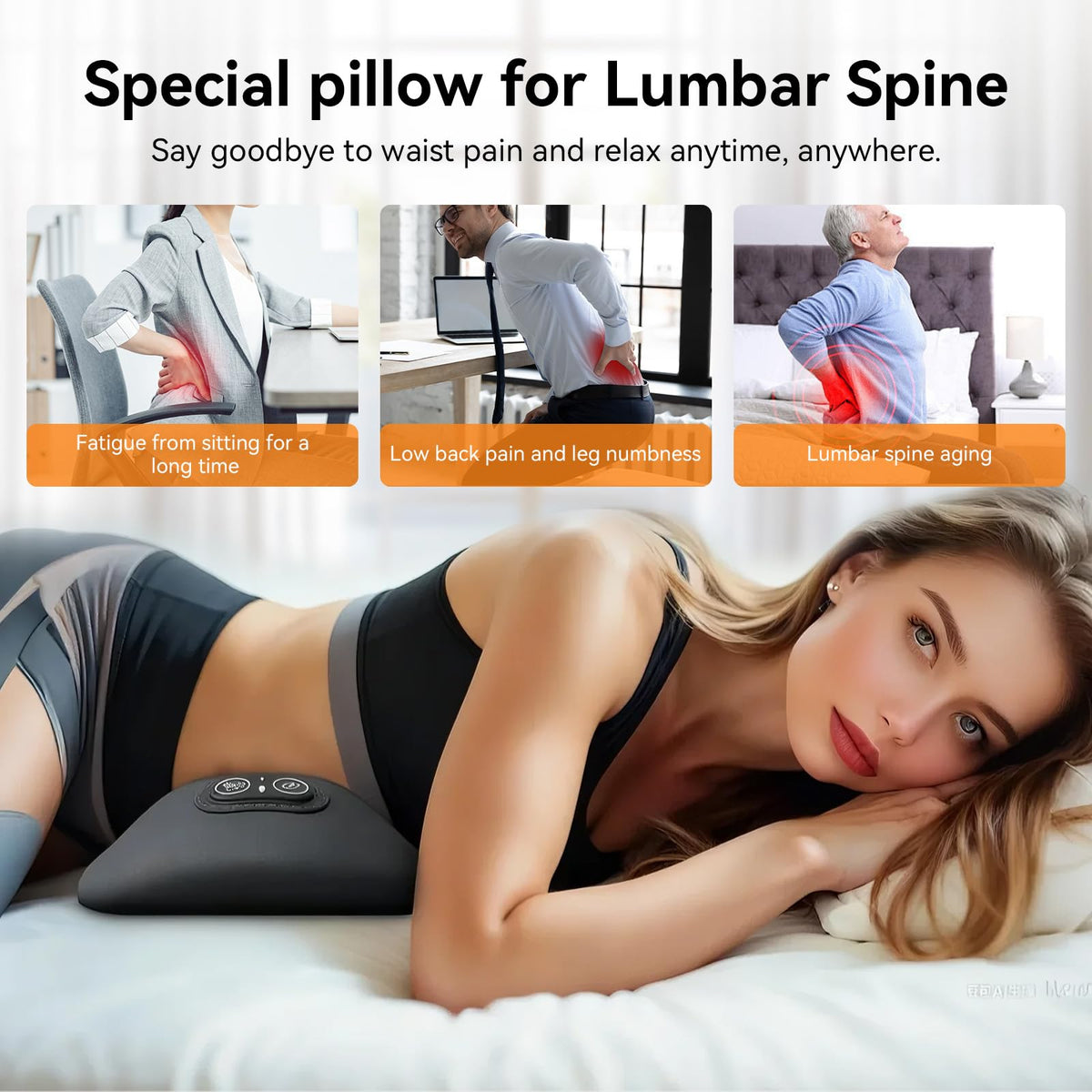FWW 135-degree ergonomic design wraps around the waist for comfortable seating.