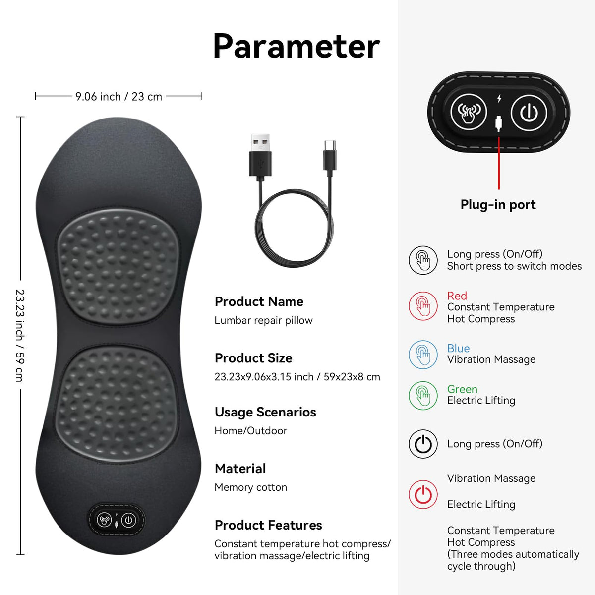 FWW warm compress and massage modes deliver soothing relief after activity.
