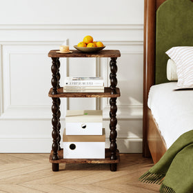 Fxacyem Retro End Table bedside placement suitable for compact nightstands.