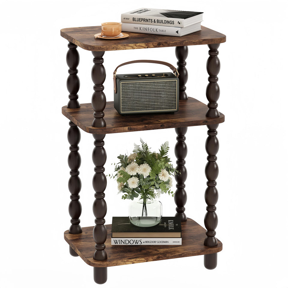 Fxacyem Retro End Table top view showing compact footprint for small spaces.