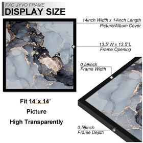 Fxojyvo 14x14 frame cover close-up highlighting HD clear protection