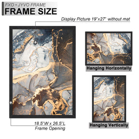 Fxojyvo 19x27 poster frame wall-mount display for puzzles.