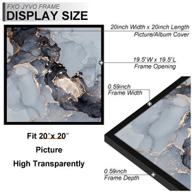 Fxojyvo 20x20 frame clear cover closeup shows high transparency