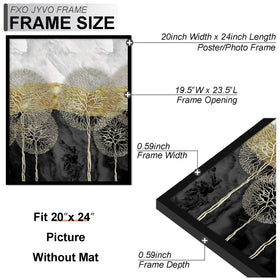 Fxojyvo black frame back presents a lightweight design ideal for quick wall hanging