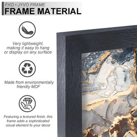 Fxojyvo engineered wood 19x27 frame side profile showing light weight.