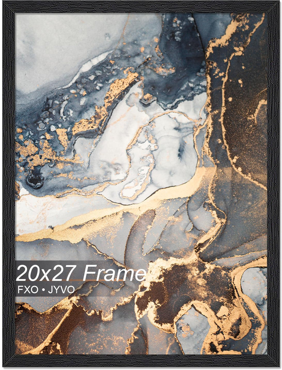 Fxojyvo engineered wood 20x27 frame front view with wood-grain finish for stylish wall display.