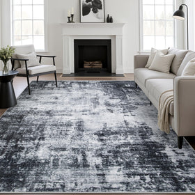 FXRHLP 6x9 rug with abstract design adds modern style to living rooms.