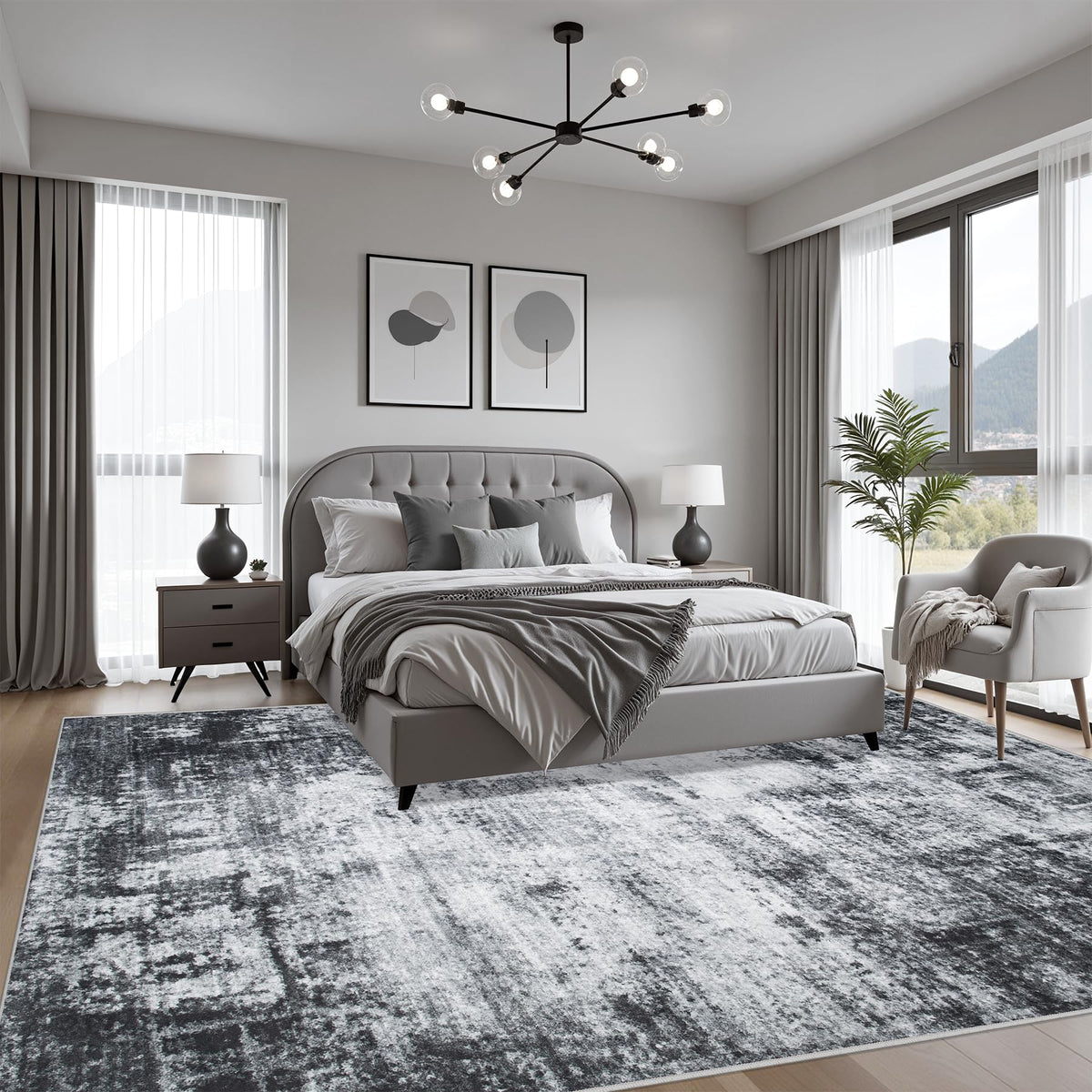 FXRHLP non-slip backing keeps rug securely in place on floors.